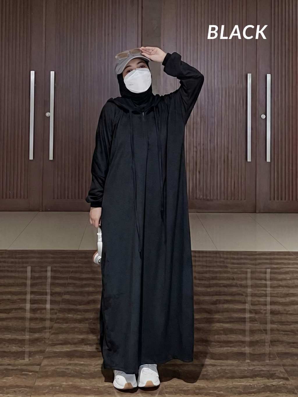 ZIVARA LONG TUNIK HOODIE belah samping