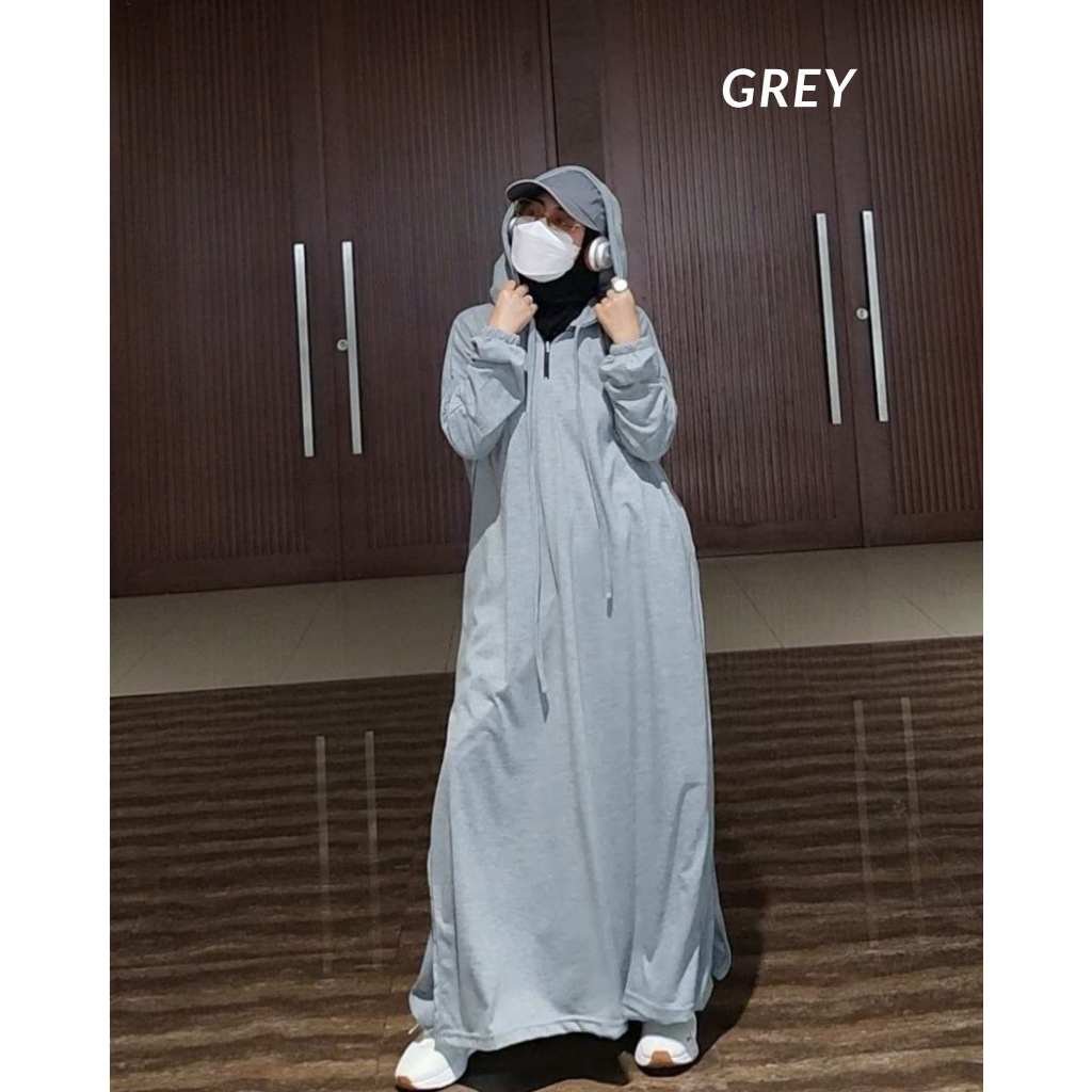 ZIVARA LONG TUNIK HOODIE belah samping