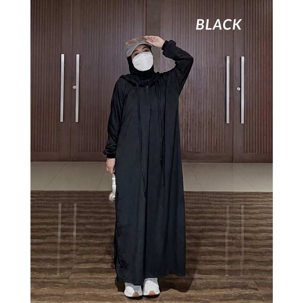 ZIVARA LONG TUNIK HOODIE belah samping