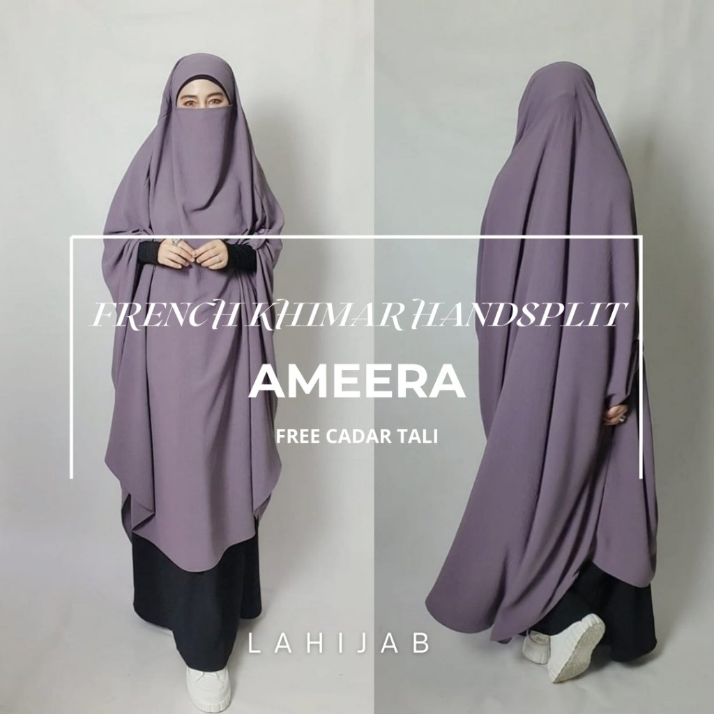 AMEERA French Khimar Instant Hijab Khimar Cringkle Jilbab kerudung