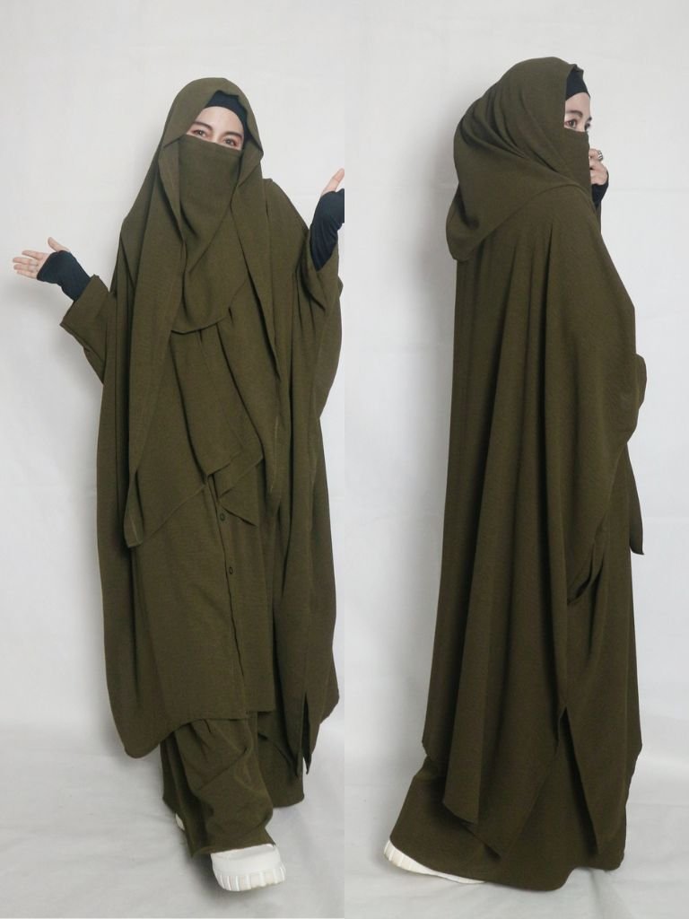 NUHA HOOD SCARF/ One Set Tunik Melayu/ Tunik Jumbo/Abaya Set - Image 2